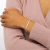 Thumbnail Image 2 of 2 CT. T.W. Multi-Diamond Emerald Frame Bracelet in 10K White Gold - 7.5"
