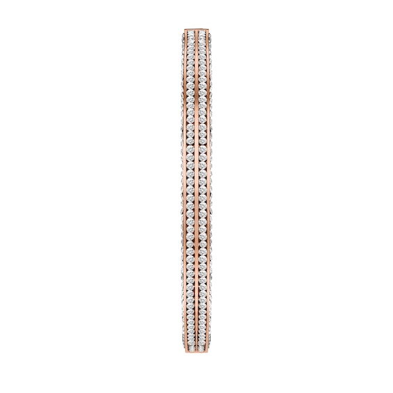 Ladies' Citizen Eco-DriveÂ® Silhouette Crystal Accent Rose-Tone Watch and Bangle Bracelet Box Set (Model: Ew1847-60Y)