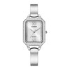 Thumbnail Image 1 of Ladies' Citizen Eco-Drive® Silhouette Crystal Accent Bangle Watch with Rectangular Silver-Tone Dial (Model: EM0980-50A)