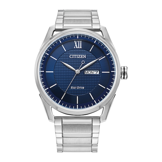 Men's Citizen Eco-DriveÂ® Classic Watch with Blue Dial (Model: Aw0081-54L)