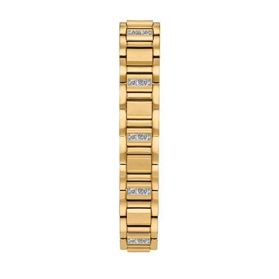 Men's Citizen Eco-Drive® Crystal Accent Gold-Tone Watch and Link Chain Bracelet Box Set (Model: Ca0752-66P)