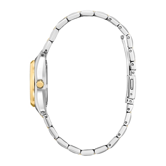Ladies' Citizen Eco-DriveÂ® Corso Two-Tone Watch with Black Dial (Model: Ew2299-50E)