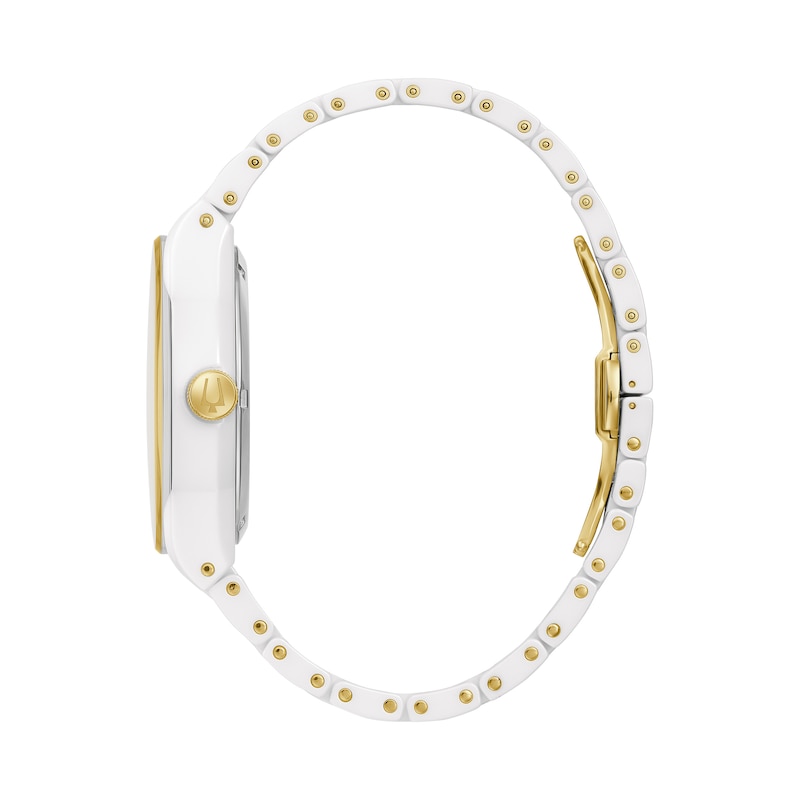 Main Image 2 of Men's Bulova Modern Millenia Two-Tone Automatic Ceramic Watch with White Skeleton Dial (Model: 98A290)