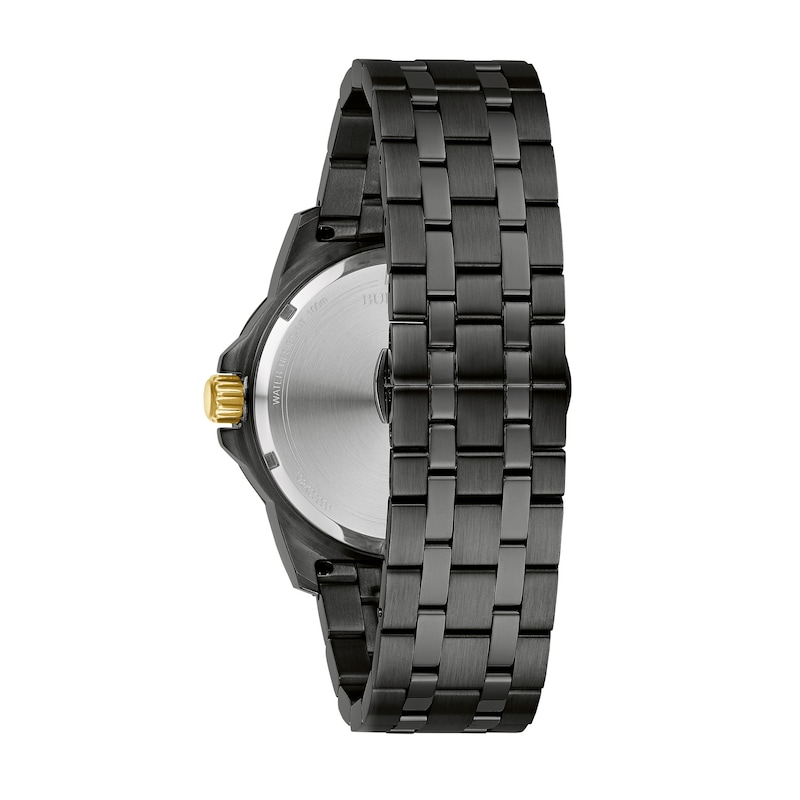 Main Image 3 of Men's Bulova Marine Star Diamond Accent Two-Tone Watch with Black Dial (Model: 98D176)