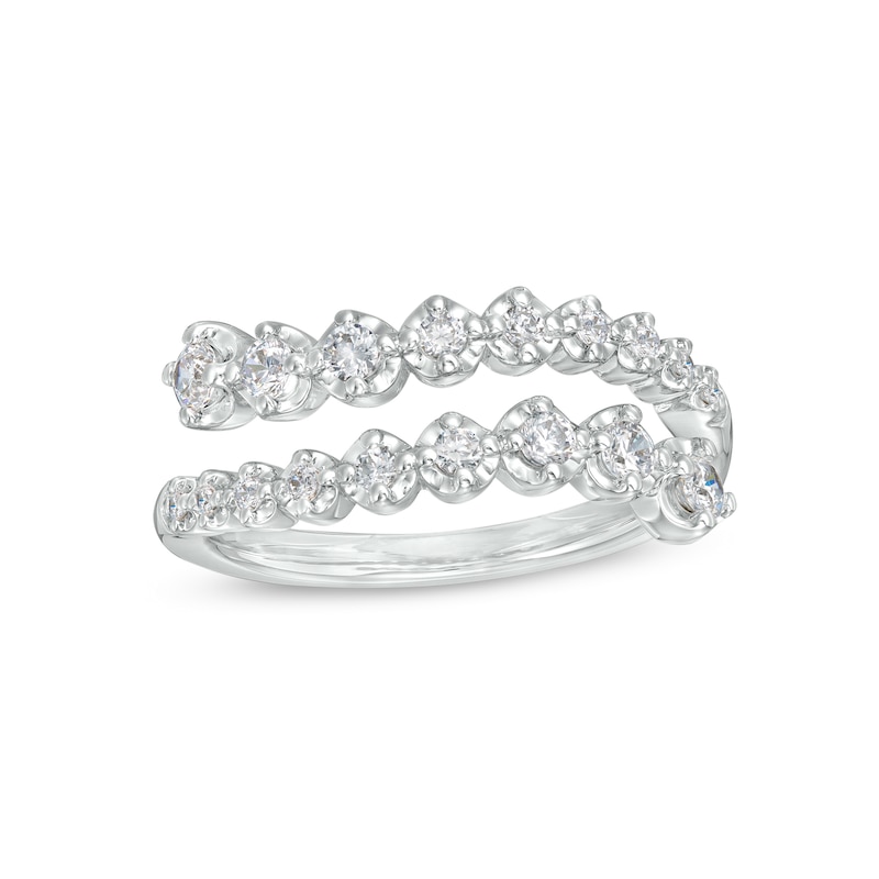 Main Image 1 of Marilyn Monroe™ Collection 1/2 CT. T.W. Journey Diamond Open Shank Ring in 10K White Gold