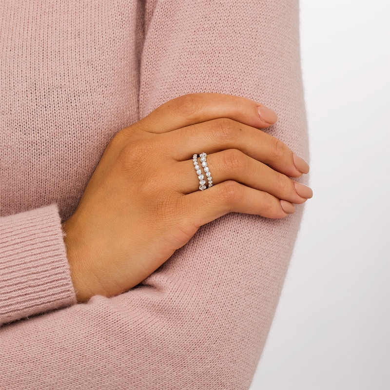 Main Image 3 of Marilyn Monroe™ Collection 1/2 CT. T.W. Journey Diamond Open Shank Ring in 10K White Gold