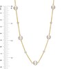 Thumbnail Image 4 of 7.0mm Freshwater Cultured Pearl and 1/8 CT. T.W. Diamond Station Necklace in 10K Gold