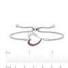 Thumbnail Image 3 of Lab-Created Ruby Tilted Heart Pendant and Bolo Bracelet Set in Sterling Silver