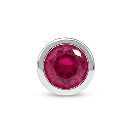 Smart Watch Charms by Zales 4.0mm Lab-Created Ruby in Sterling Silver