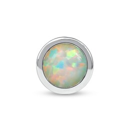 Smart Watch Charms by Zales 4.0mm Lab-Created Opal in Sterling Silver