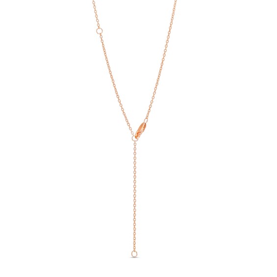 1/5 CT. T.w. Diamond Station Necklace in 10K Rose Gold