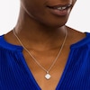 Thumbnail Image 2 of 1 CT. T.W. Certified Lab-Grown Quad Princess-Cut Diamond Frame Tilted Pendant in 14K White Gold (F/SI2) - 19"