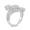 Thumbnail Image 3 of 2 CT. T.W. Certified Lab-Grown Diamond Flower Trio Split Shank Ring in 14K White Gold (F/SI2)
