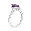 Thumbnail Image 2 of Marilyn Monroe™ Collection Marquise Amethyst and 1/4 CT. T.W. Diamond Frame Ring in 10K White Gold