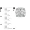 Thumbnail Image 3 of 2 CT. T.W. Certified Lab-Grown Quad Princess-Cut Diamond Frame Stud Earrings in 14K White Gold (F/SI2)