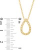 Thumbnail Image 3 of Remixed Reimagined 1/6 CT. T.W. Diamond Open Pear-Shaped Pendant in 10K Gold