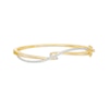 Thumbnail Image 1 of 1/2 CT. T.W. Diamond Twist Knot Bangle in 10K Gold