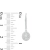 Thumbnail Image 3 of 1/3 CT. T.W. Multi-Diamond Double Frame Oval Drop Earrings in 10K White Gold