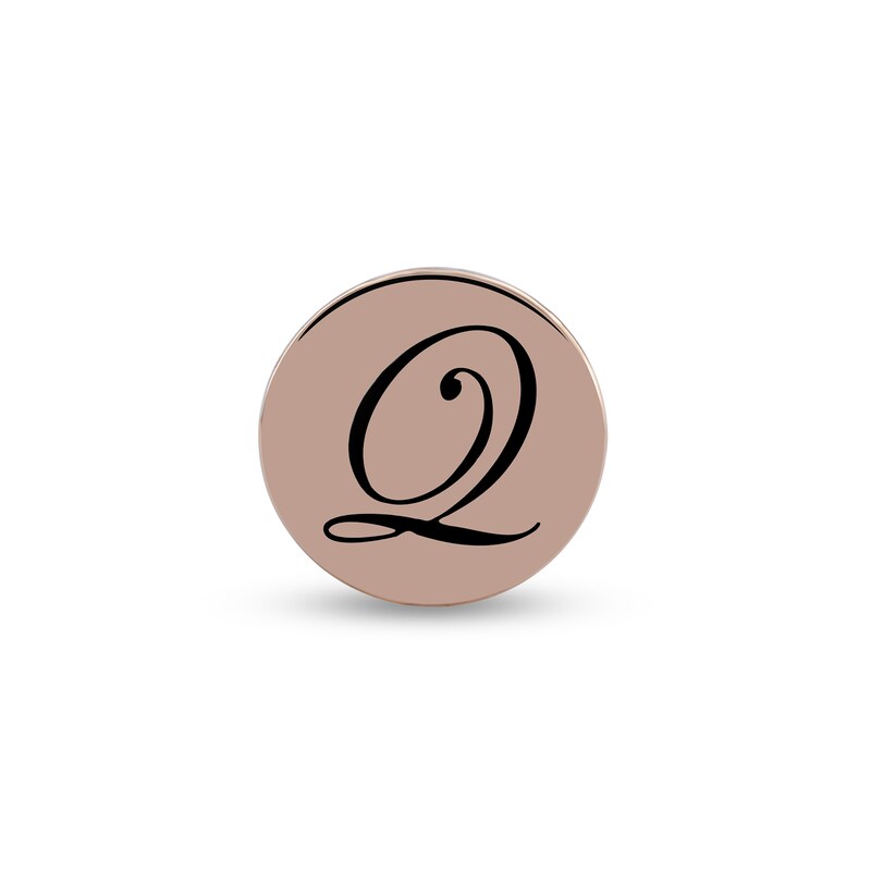 Kathryn Sterling Silver Antiqued Oval Bead in Script Font Kathryn Sterling Silver Antiqued Oval Bead in Script Font