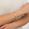 Thumbnail Image 2 of 1/3 CT. T.W. Marquise and Round Diamond Alternating Bangle in 10K Gold – 7.5"