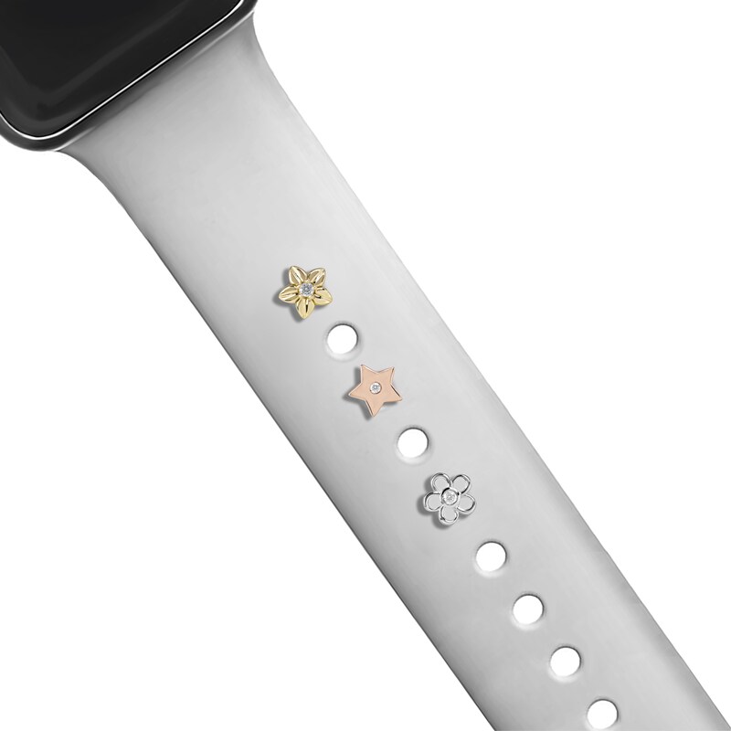 Smart Watch Charms by Zales Diamond Accent Star in Sterling Silver with