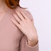 Thumbnail Image 2 of 1/5 CT. T.W. Multi-Diamond Tri-Sides Hearts Promise Ring in 10K Rose Gold