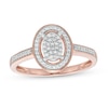 Thumbnail Image 1 of 1/6 CT. T.W. Oval-Shaped Multi-Diamond Frame Promise Ring in 10K Rose Gold