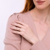 Thumbnail Image 2 of 1/6 CT. T.W. Multi-Diamond Bypass Crossover Split Shank Promise Ring in 10K Rose Gold