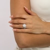Thumbnail Image 2 of 1 CT. T.W. Cushion-Shape Multi-Diamond Frame Bridal Set in 10K White Gold