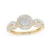Thumbnail Image 1 of 1/10 CT. T.W. Multi-Diamond Frame Loop Shank Promise Ring in 10K Gold