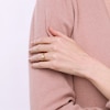 Thumbnail Image 2 of 1/5 CT. T.W. Cushion-Shaped Multi-Diamond Frame Split Shank Promise Ring in 10K Gold