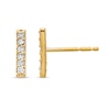 Thumbnail Image 0 of 1/10 CT. T.W. Diamond Bar Six Stone Stud Earrings in 14K Gold