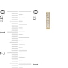 Thumbnail Image 1 of 1/10 CT. T.W. Diamond Bar Six Stone Stud Earrings in 14K Gold
