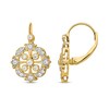 Thumbnail Image 1 of 1/3 CT. T.W. Diamond Frame Vintage-Style Compass Drop Earrings in 14K Gold