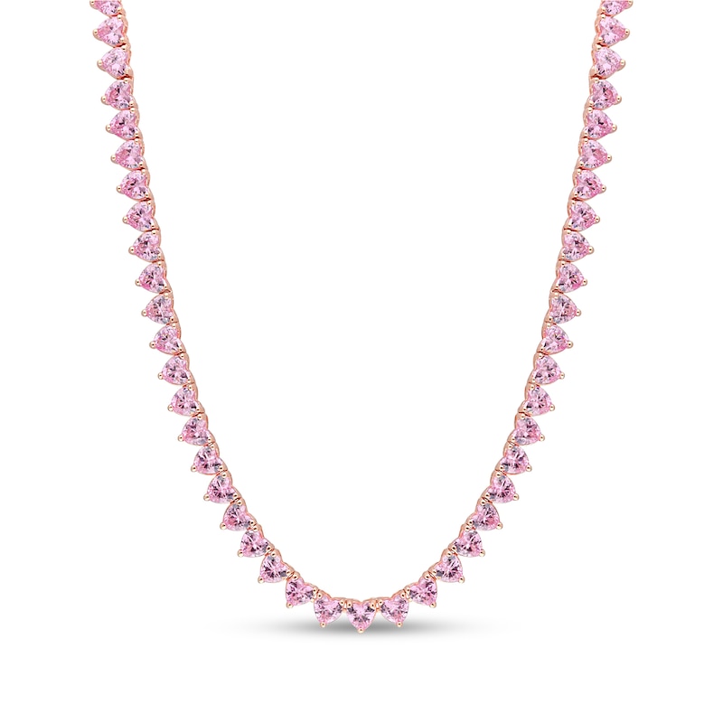 Pear Shape Pink Sapphire Necklace - Jewelry Designs