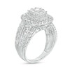 Thumbnail Image 3 of 2 CT. T.W. Cushion-Shape Multi-Diamond Frame Multi-Row Engagement Ring in 10K White Gold
