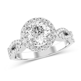 Diamond Engagement Ring in 10K White Gold