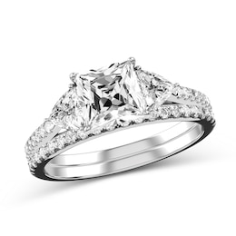 Princess-Cut Diamond Bridal Set in 10K White Gold