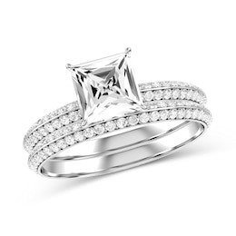 Princess-Cut Diamond Bridal Set in 10K White Gold