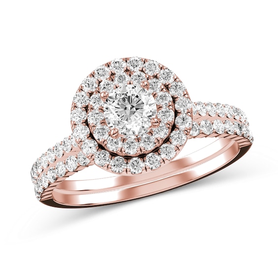 Diamond Bridal Set in 10K Rose Gold