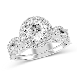 Diamond Bridal Set in 10K White Gold