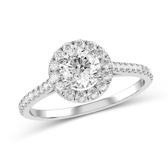 Diamond Engagement Ring in 10K White Gold