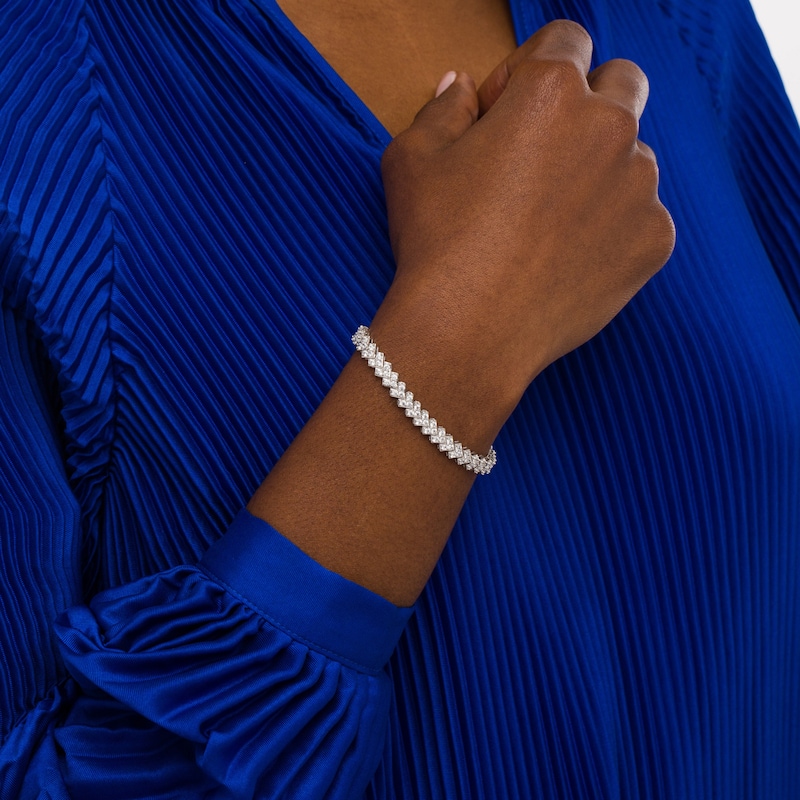 4 CT. T.W. Certified Lab-Created Diamond Tennis Bracelet in 14K White Gold (F/SI2)