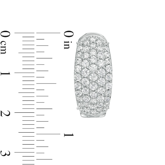 2 CT. T.w. Certified Lab-Grown Multi-Diamond Hoop Earrings in 14K White Gold (F/Si2)