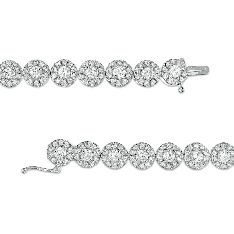 Main Image 3 of 7 CT. T.W. Certified Lab-Grown Multi-Diamond Bracelet in 14K White Gold (F/SI2) – 7.25"