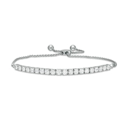 2 CT. T.W. Certified Lab-Created Diamond Bar Bolo Bracelet in 14K White Gold (F/SI2) – 9.5&quot;