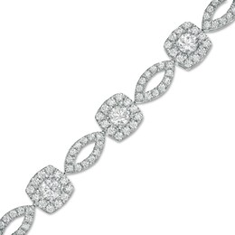 5 CT. T.W. Certified Lab-Created Diamond Art Deco Bracelet in 14K White Gold (F/SI2) – 7.25&quot;