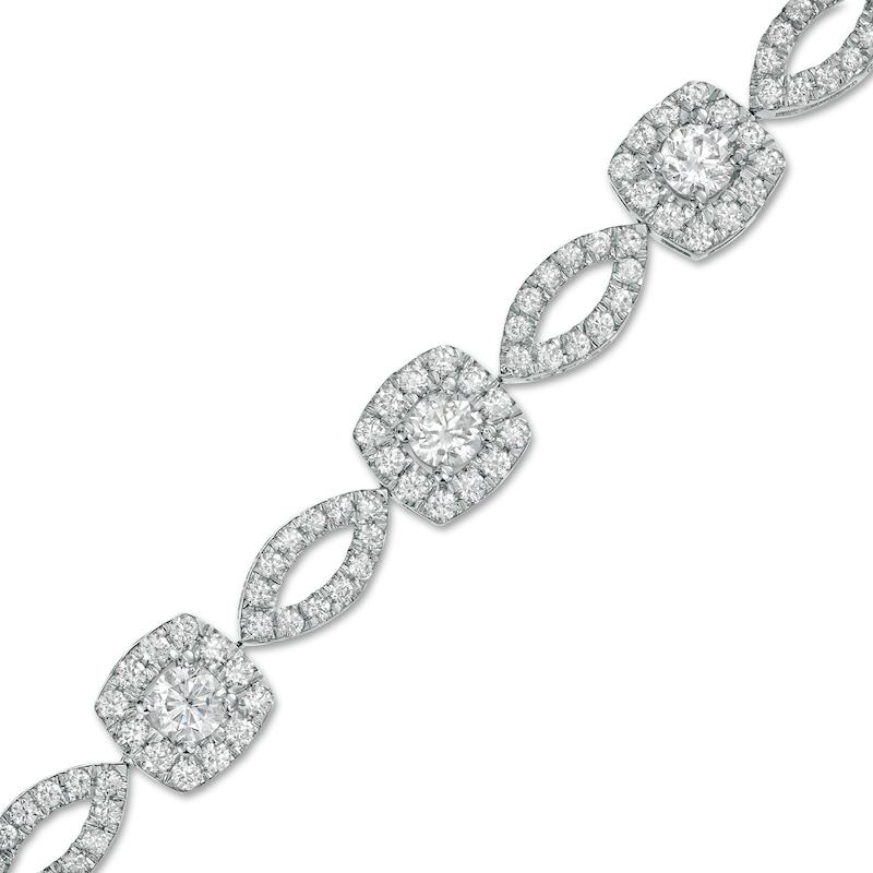 5 CT. T.W. Certified Lab-Created Diamond Art Deco Bracelet in 14K White Gold (F/SI2) – 7.25"