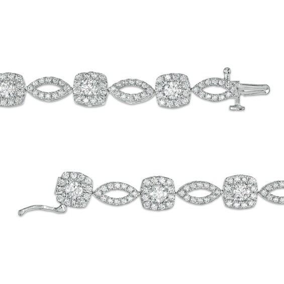 5 CT. T.w. Certified Lab-Grown Diamond Art Deco Bracelet in 14K White Gold (F/Si2) â 7.25"