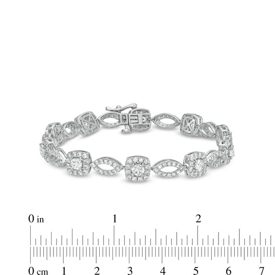 5 CT. T.w. Certified Lab-Grown Diamond Art Deco Bracelet in 14K White Gold (F/Si2) â 7.25"